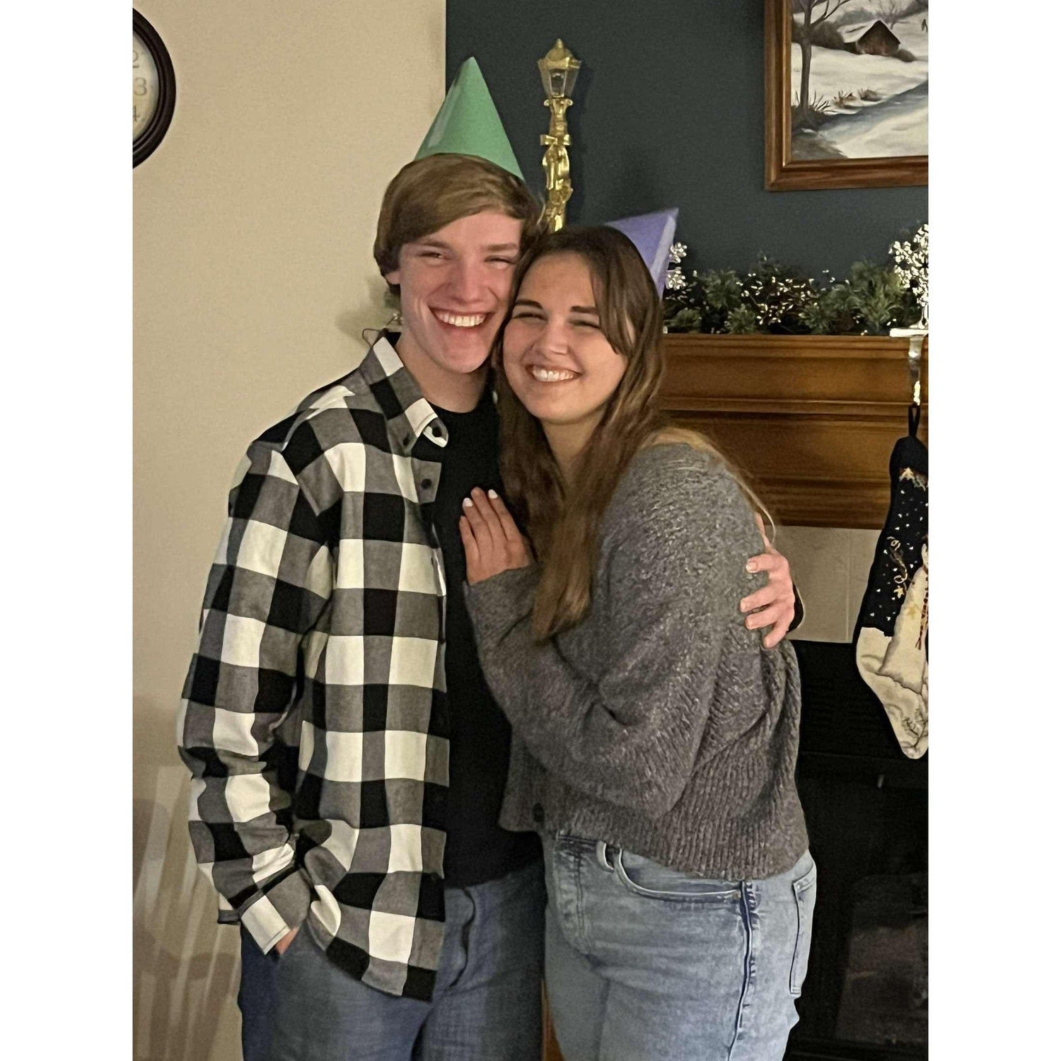 Our first New Year's Eve together! A few hours after our friend took this, we said "I love you" for the first time!