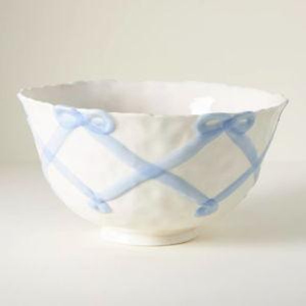 Benedita Bow Ceramic Stoneware Serve Bowl - Blue