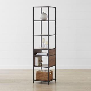 Knox Black Tall Narrow Bookcase