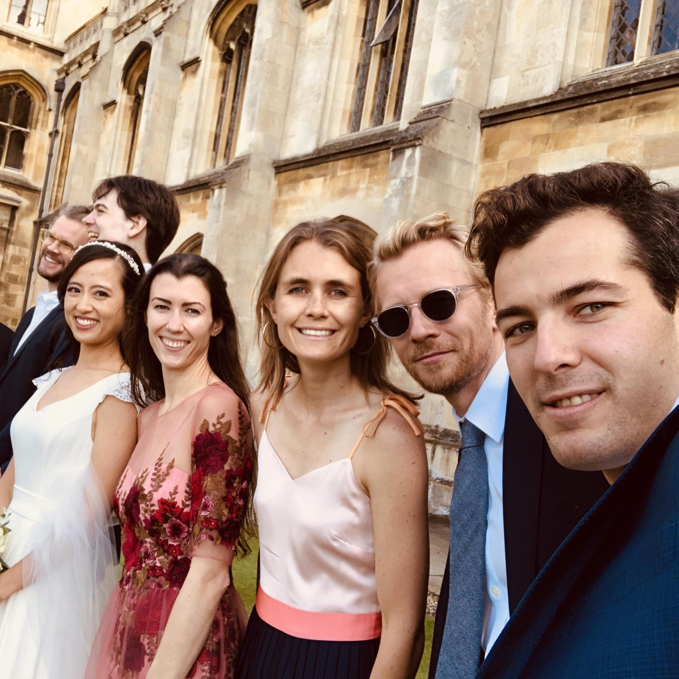 Celebrating TT + Seb’s wedding in Cambridge, UK