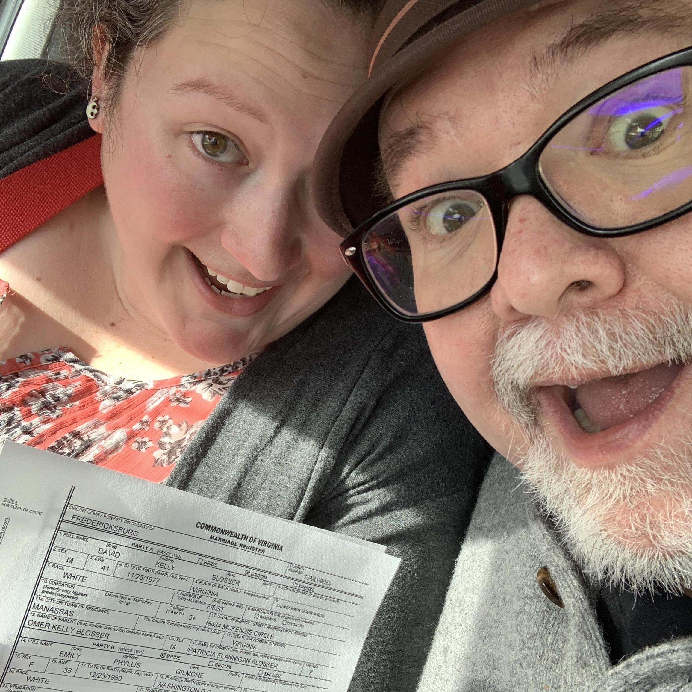 So we're actually already married. February 2019