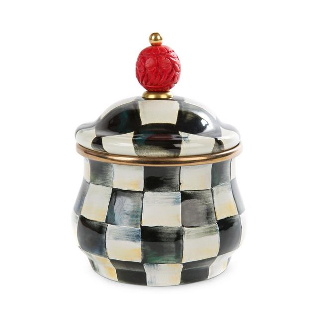 MacKenzie-Childs Courtly Check Sugar Bowl with Lid