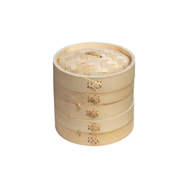 Joyce Chen 2-Tier Bamboo Steamer Baskets, 6-Inch