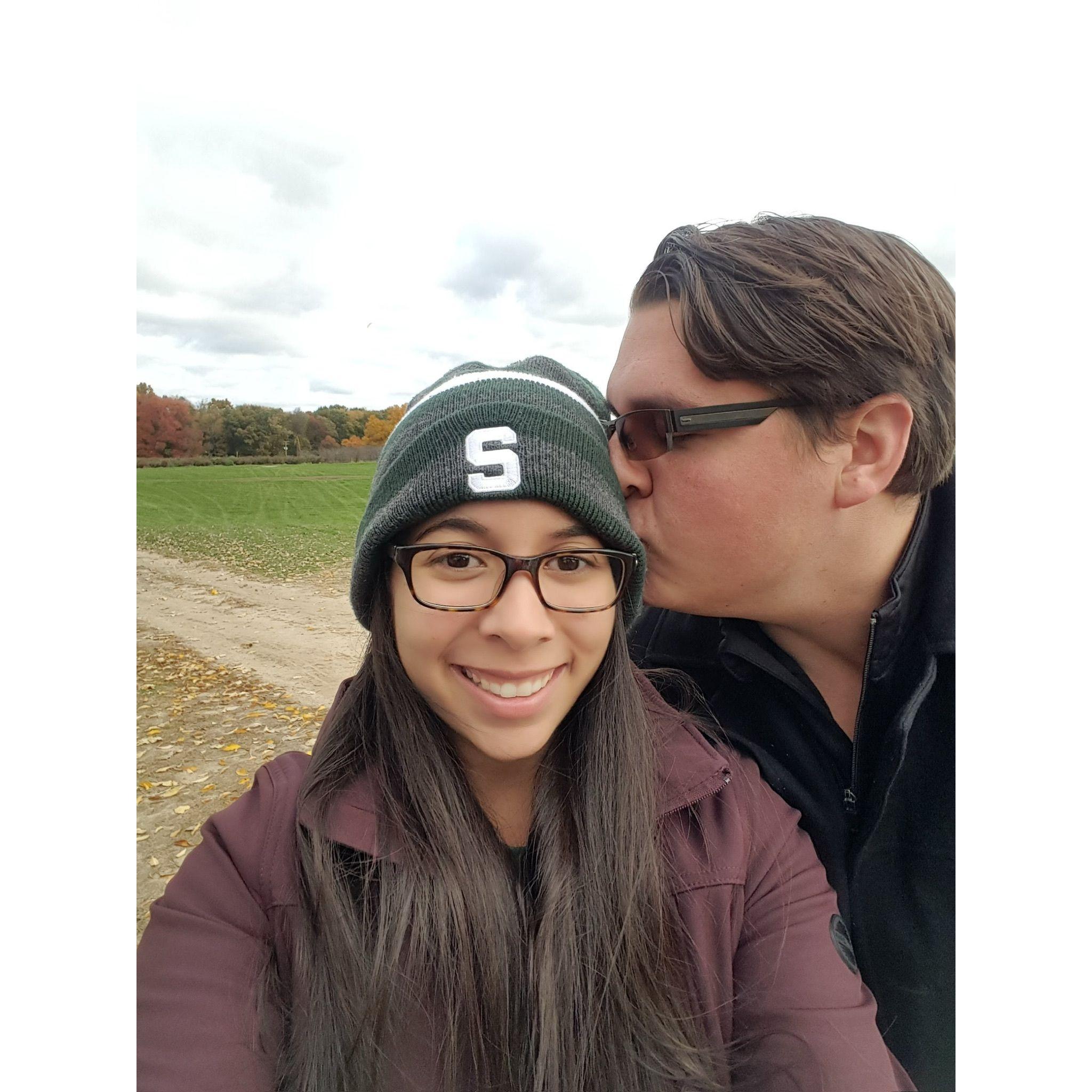 Our first year dating, went to a corn field maze