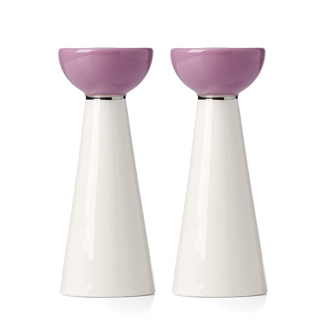 Kate Spade Oak Street 2-Piece Candlestick Set, 2.45, White