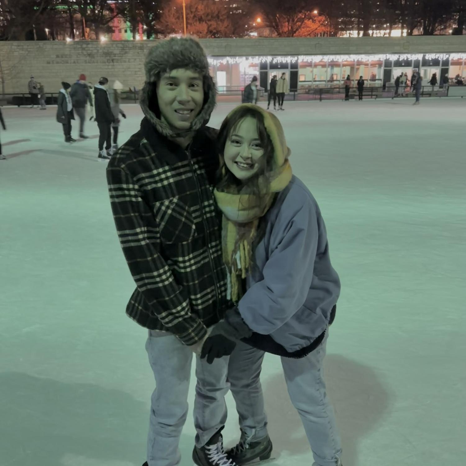 Pro ice skaters.