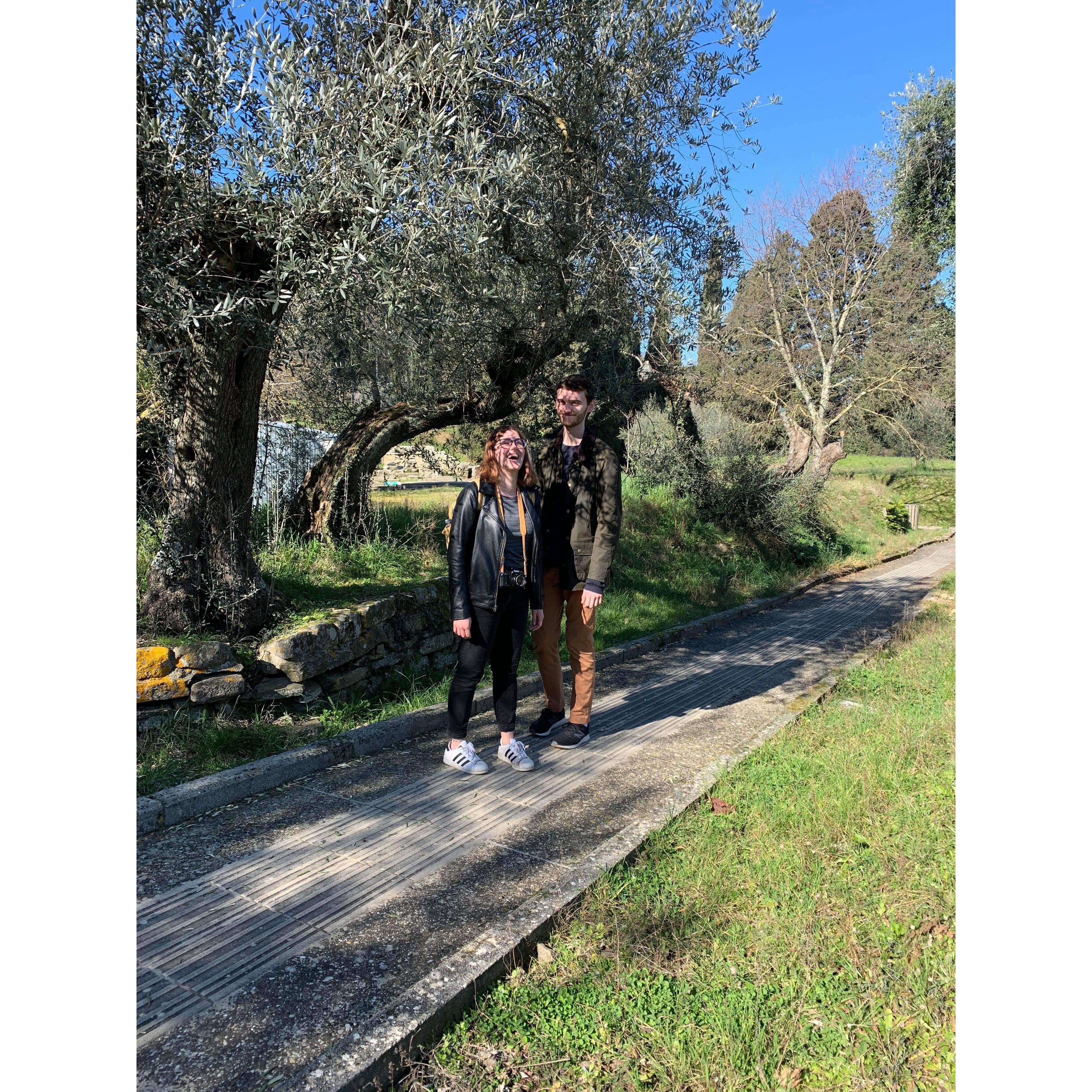 Our first photo together, in Florence for Valentine’s Day…..before we started dating!