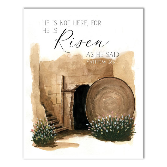 Creative Products He is Risen Tomb 24 x 30 Canvas Wall Art