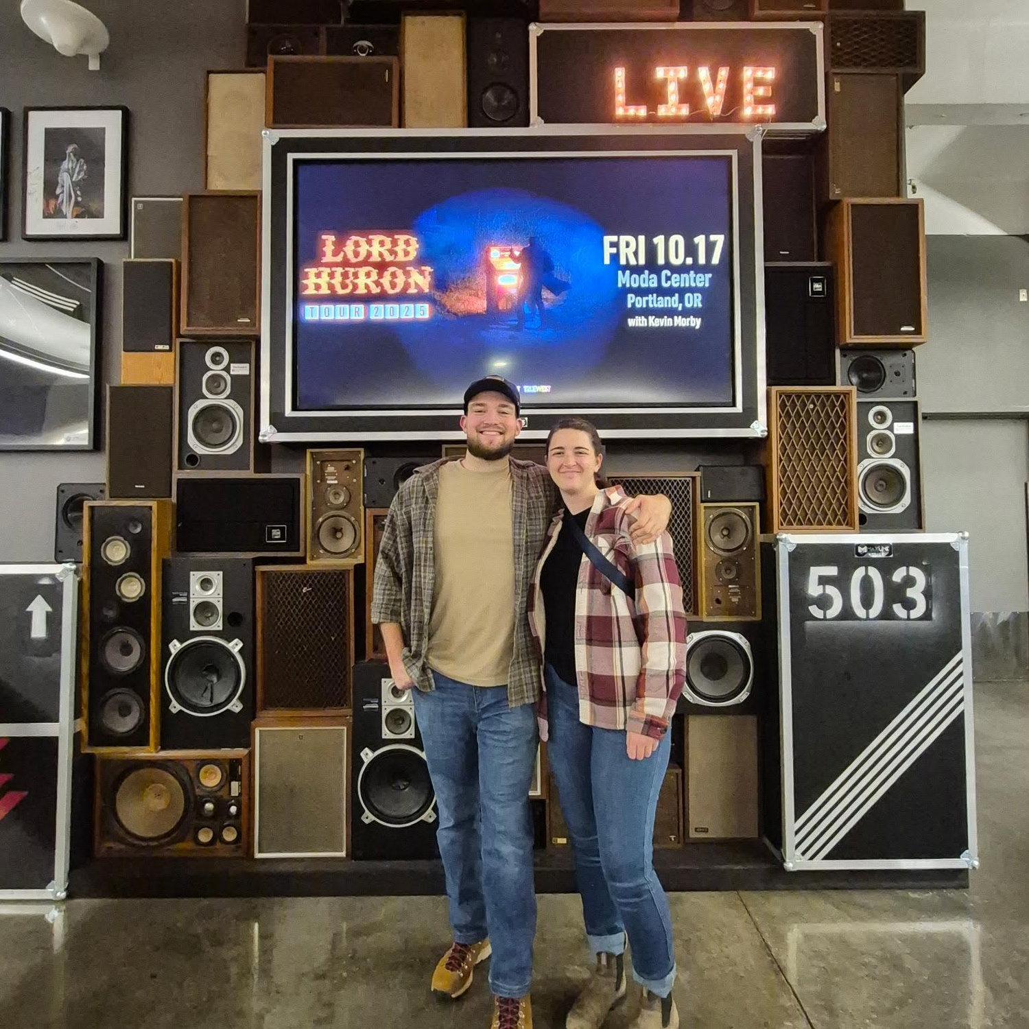 Seeing Lord Huron at the Moda Center. Lord Huron is one of Kara's favorite bands, she introduced Travis to them and now he is a fan too!