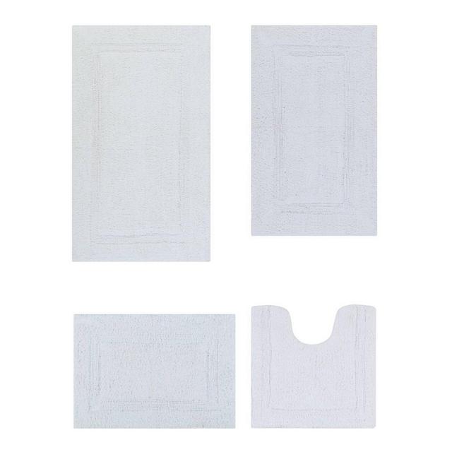 4pc Lux Collection Bath Rug Set White - Better Trends