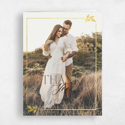 Black Wedding Thank You - Dakota Portrait Foil