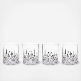 Aurora Tritan Plastic Double Old Fashioned Tumbler, Set of 4