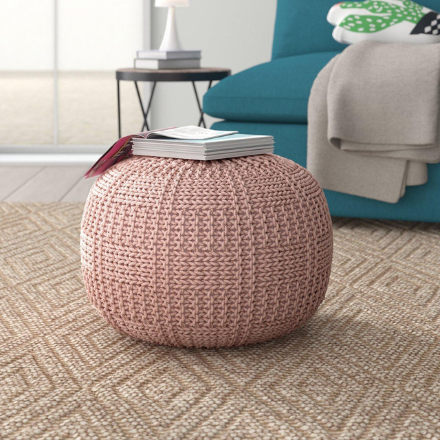 Maggie 20'' Wide Round Pouf Ottoman