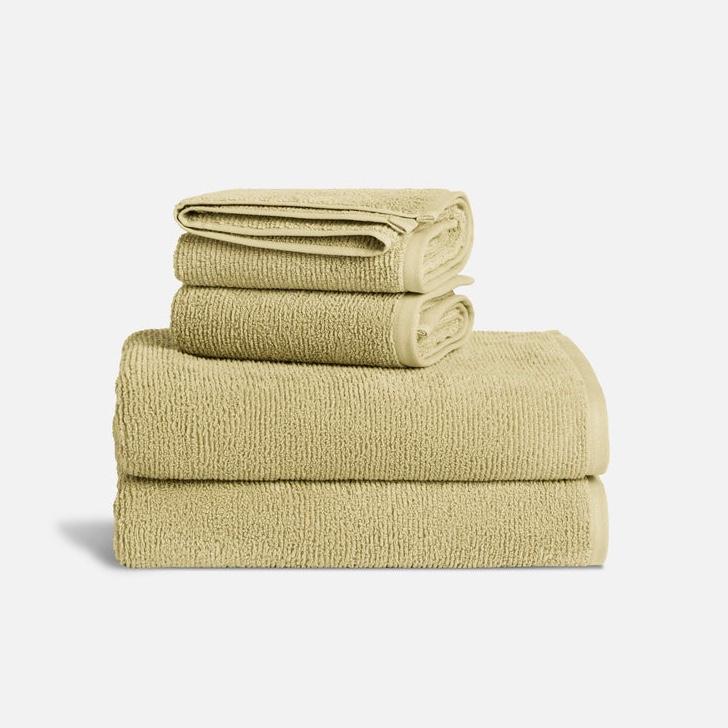 Organic Ribbed Bath Towel Bundle