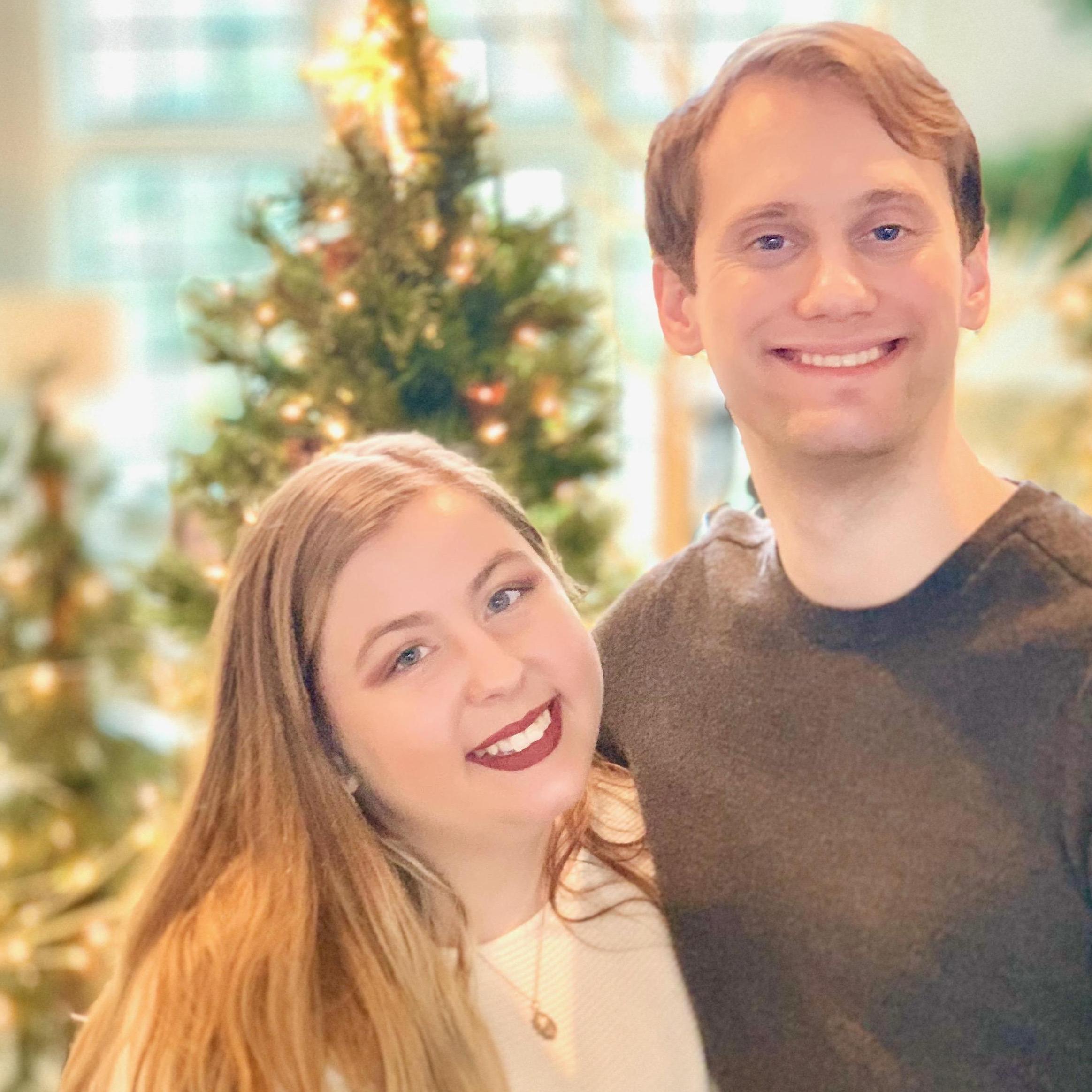 The couple's first Christmas.