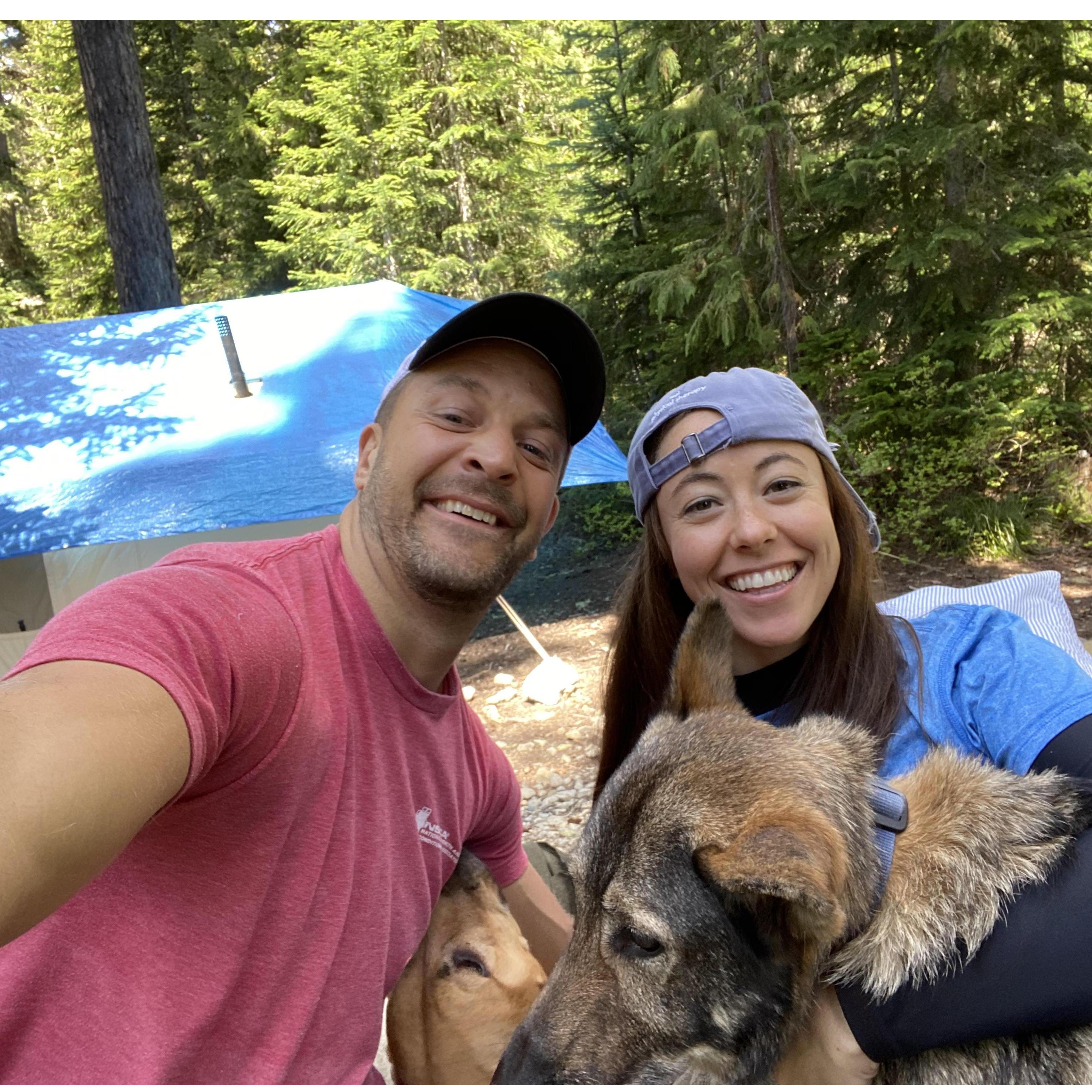 Our first wall tent camping trip