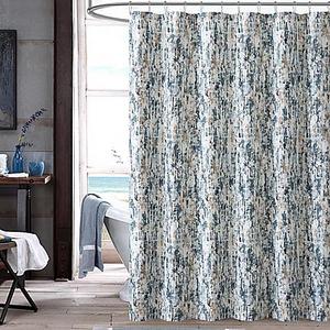 Victoria Rain Shower Curtain in Navy