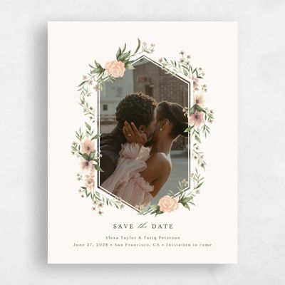 Beige Wedding Save the Date - Cordova Photo