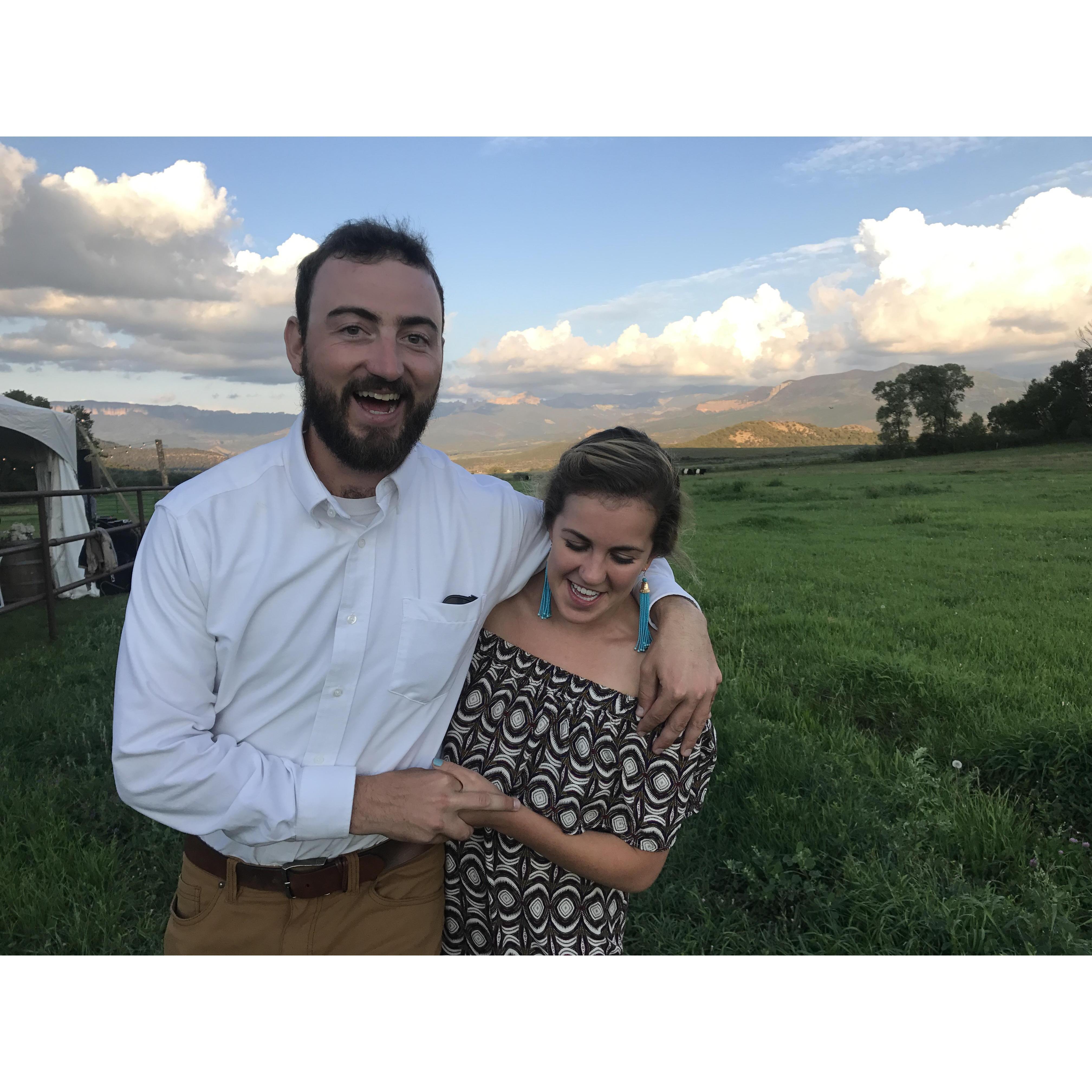 The first wedding we attended as a couple!