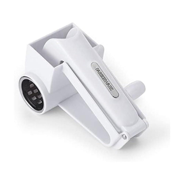 Farberware Professional Rotary Grater with Fine Etched Stainless Steel Drum, 4.33x5.51x3.54 Inch, White