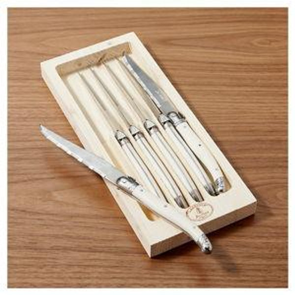 Jean Dubost Laguiole Steak Knives, Set of 12, Ivory