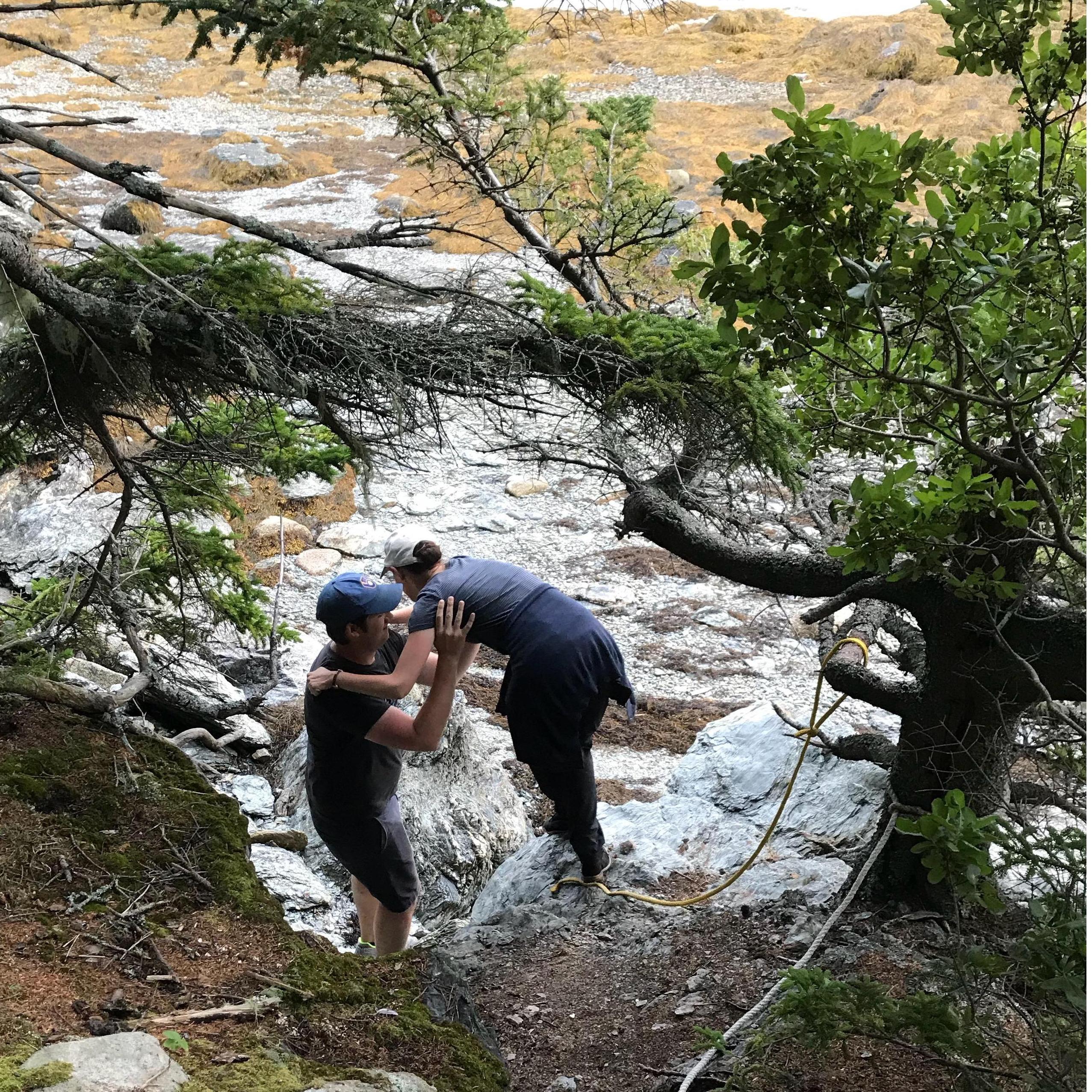 Evan helping Megan out.