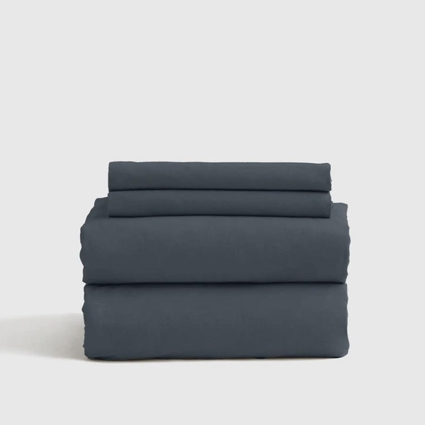 Organic Brushed Cotton Sheet Set in Nightfall Queen