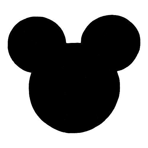 Ethan Allen | Disney I See Mickey Mouse Rug, 5' x 5', Mickey's Ears Black
