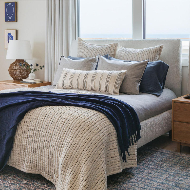Crane Home, Oasis Tide Stripe Lumbar Pillow | Zola