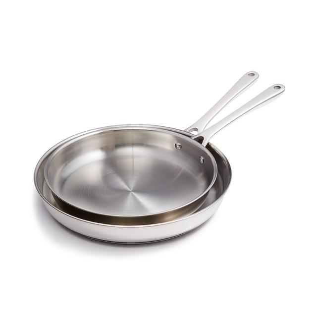The Cellar Stainless Steel 10" & 12" Open Fry Pan, Set of 2, Created for Macy's
