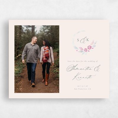 Linen, Beige Wedding Save the Date - Arlington Photo