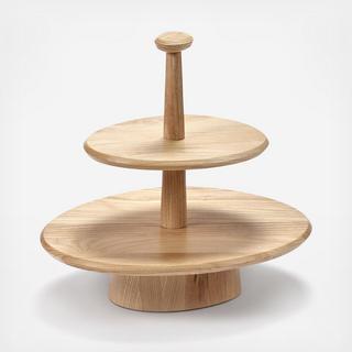 Dune Two Tier Cake Stand by Kelly Wearstler