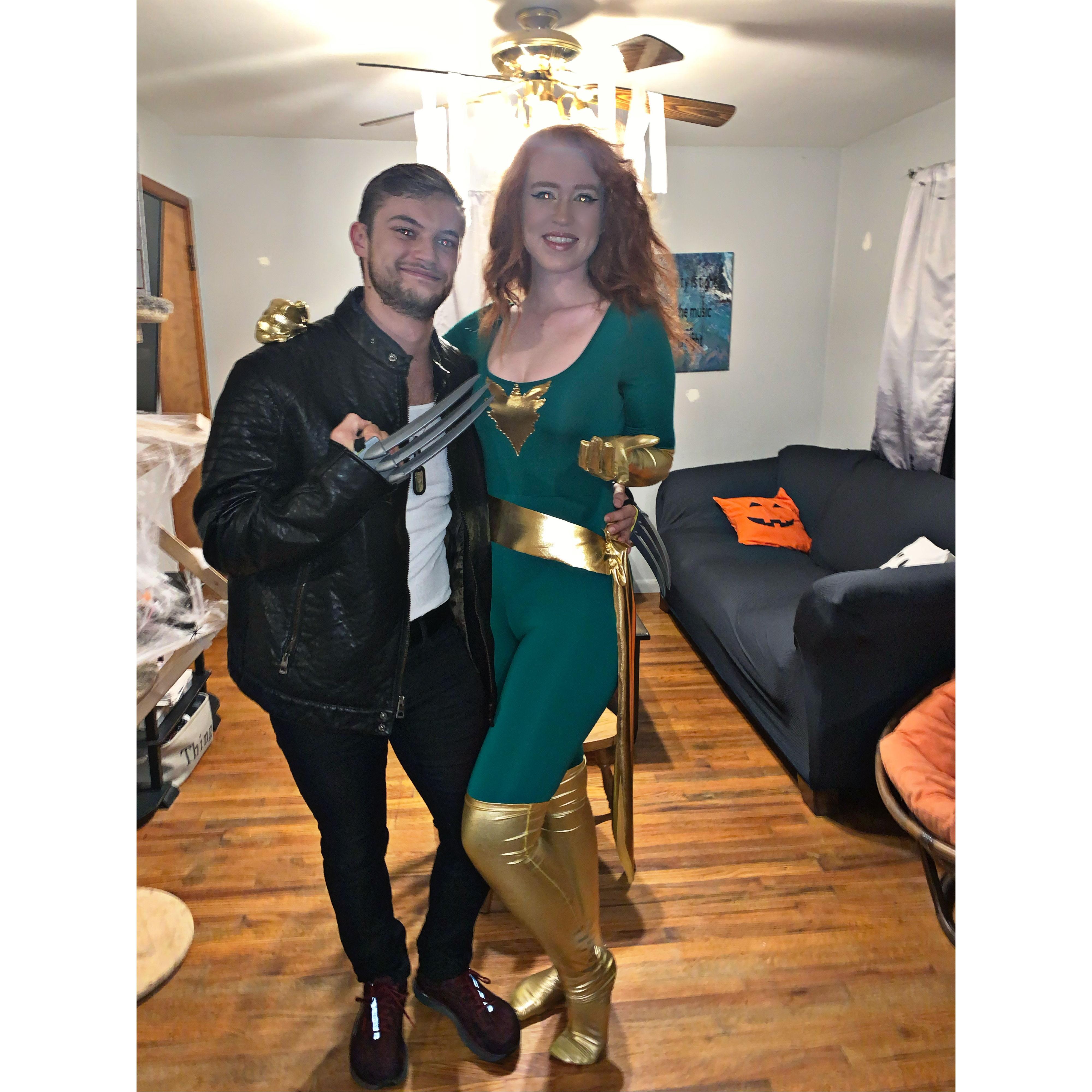 Our first partner costume, for a Halloween birthday