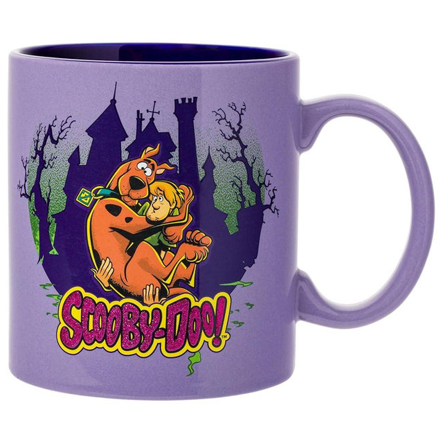 Silver Buffalo Scooby-Doo Glitter Ceramic Mug Featuring Scooby-Doo and Shaggy, 20 Ounces
