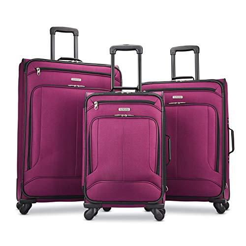 American Tourister Pop Max Softside Luggage Set with Multi-Directional Spinner Wheels, 3-Piece (SP21/25/29)