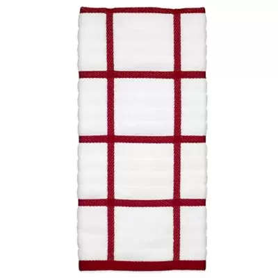 All-Clad Plaid Kitchen Towel in Pewter
