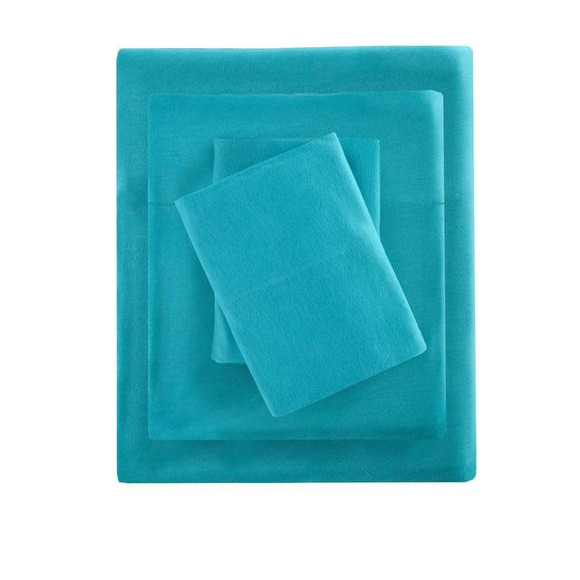 Twin Extra Long Cotton Blend Jersey Knit All Season Sheet Set Teal