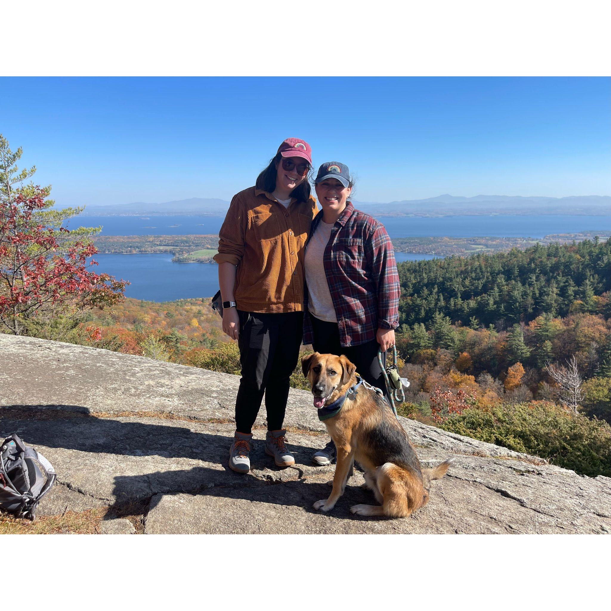 our little family at the top (Stanley made friends with some kids and thier parents took our picture)