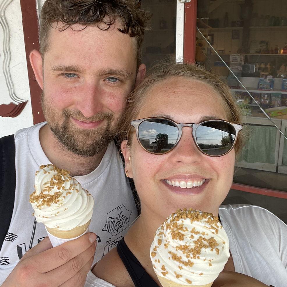 One of MANY ice creams shared together!