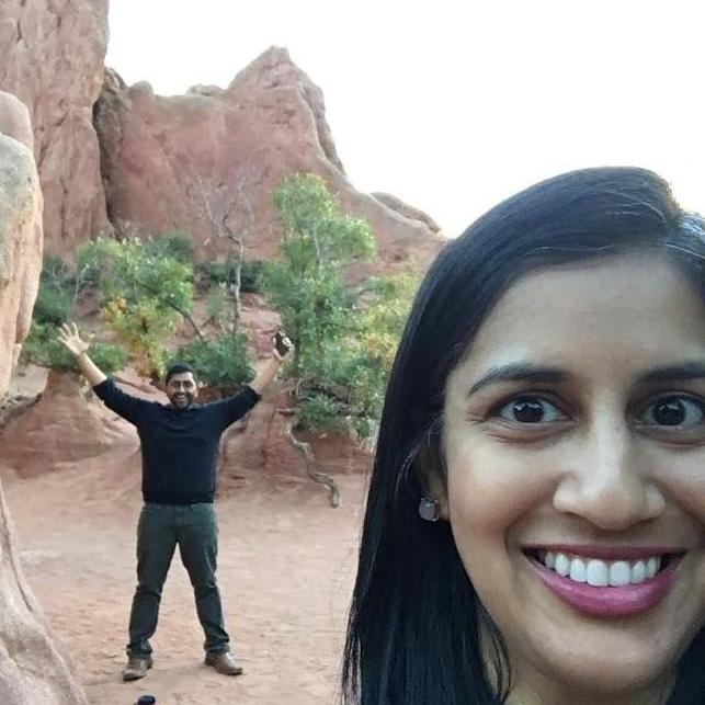 On a hike at Garden of the Gods in Colorado Springs