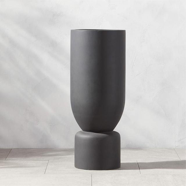 Flatform Charcoal Indoor/Outdoor Cement Planter Tall