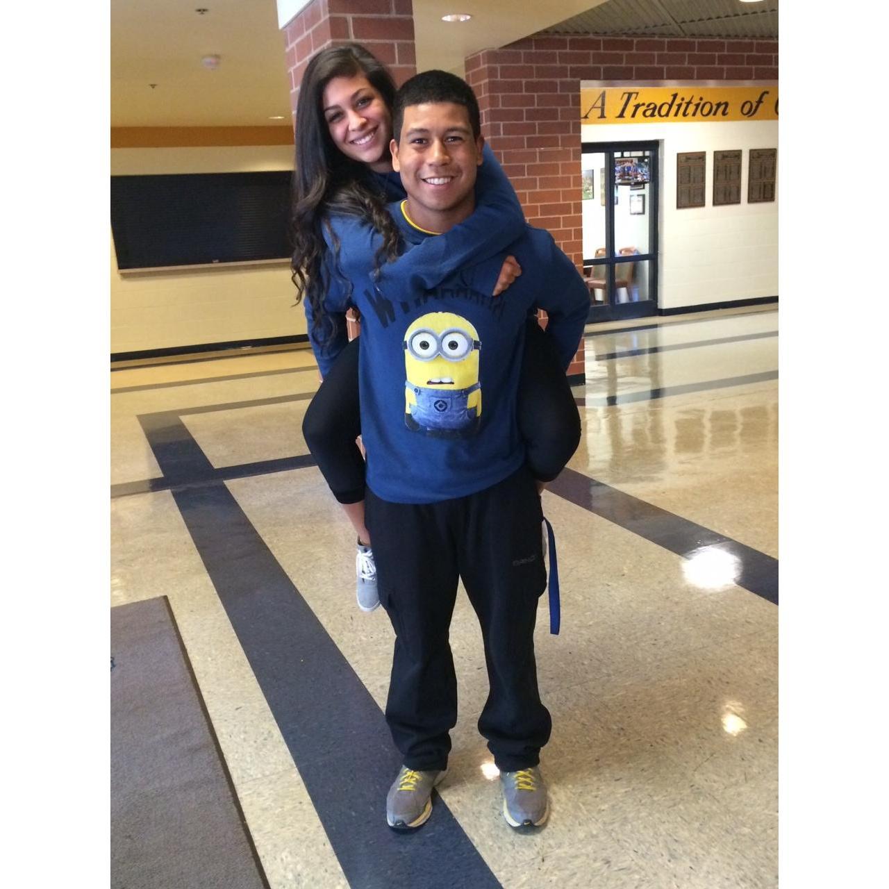 Twin day for homecoming week Senior year of high school