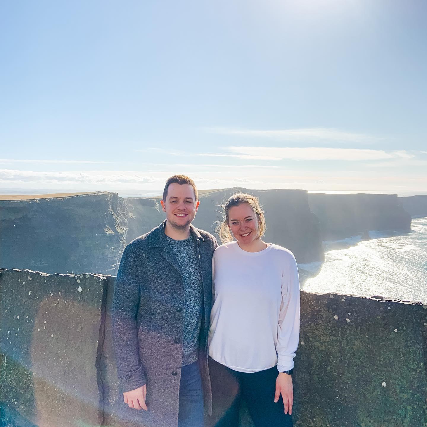 At the Cliffs of Moher in Ireland
