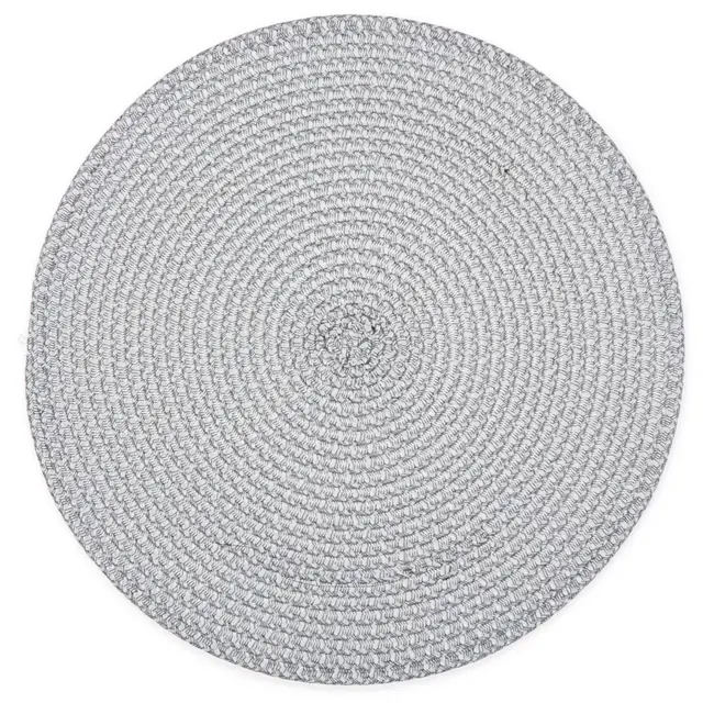 Simply Essential™ Round Braid Placemat in Grey
