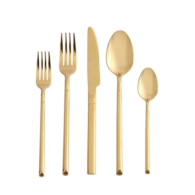 20pc Stainless Steel Brattleboro Silverware Set Gold - Threshold™