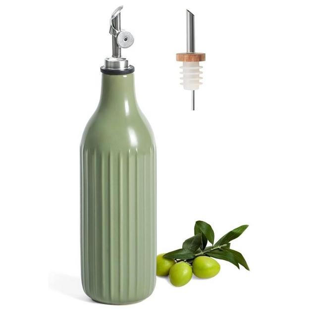 Olive Oil Dispenser Bottle, Green