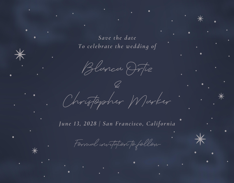 Splendor Landscape | Navy | Zola Save The Dates