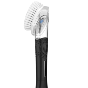 MR.SIGA Soap Dispensing Dish Brush, Kitchen Brush for Pot Pan Sink Cleaning, Black