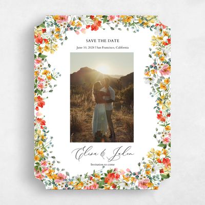 White Ticket Wedding Save the Date - Pourpier Photo