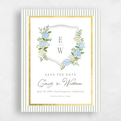 Dark Sky, White Wedding Save the Date - Speranza Portrait Foil